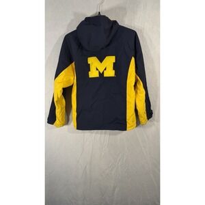 Vintage University Of Michigan Fleece Lined Reversible Hooded Large Kids